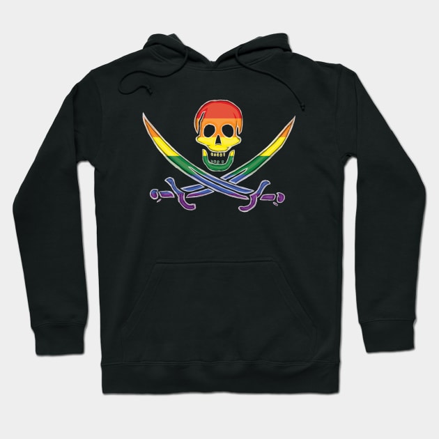 Pirate Pride (darkMode) Hoodie by BeSmartFightDirty